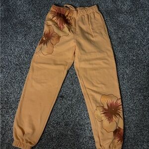 Floral Kids Bottoms in Orange